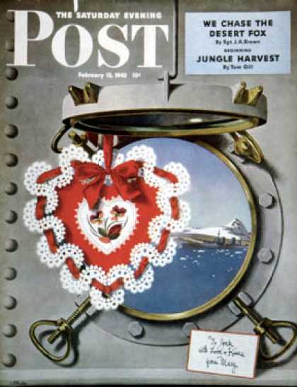 Saturday Evening Post - 1943-02-13: Valentine's Day at Sea (John Atherton)