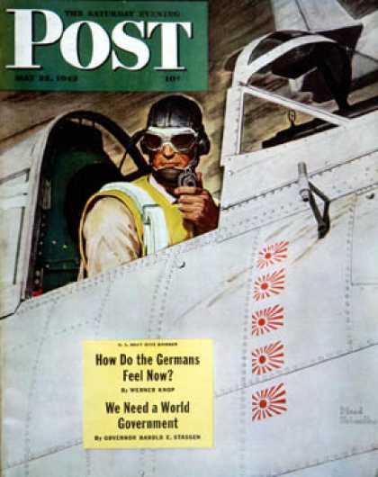 Saturday Evening Post - 1943-05-22: Fighter Pilot (Mead Schaeffer)