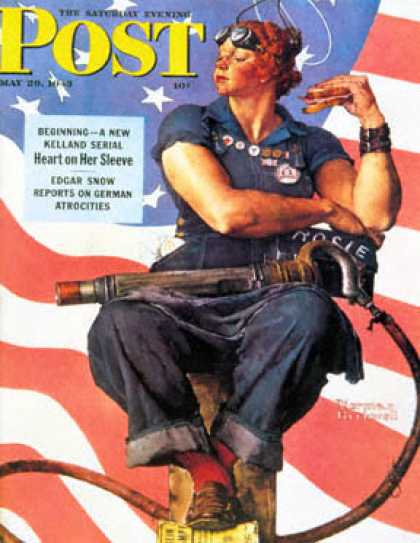 Saturday Evening Post - 1943-05-29: "Rosie the Riveter" (Norman Rockwell)
