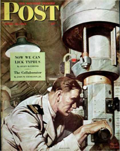 Saturday Evening Post - 1944-04-22: Up Periscope! (Mead Schaeffer)