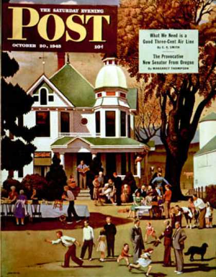 Saturday Evening Post - 1945-10-20: Family Reunion (John Falter)