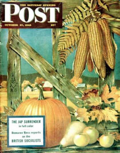Saturday Evening Post - 1945-10-27: Fall Harvest (John Atherton)