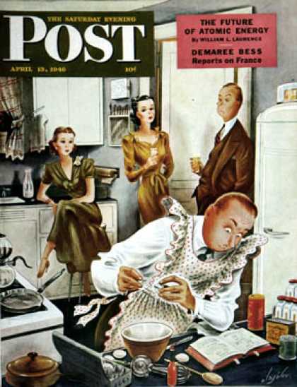 Saturday Evening Post - 1946-04-13: Gourmet Cook? (Constantin Alajalov)