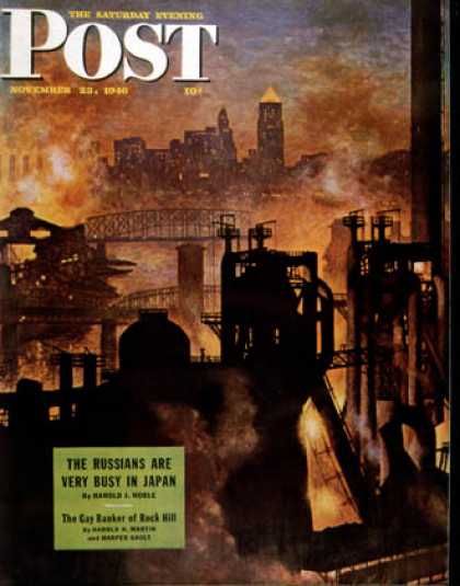Saturday Evening Post - 1946-11-23: Steel Mills (John Atherton)