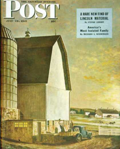 Saturday Evening Post - 1947-07-19: Dairy Farm (John Atherton)