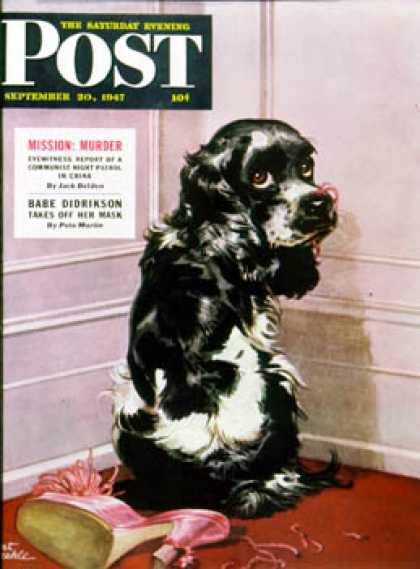 Saturday Evening Post - 1947-09-20: Bad Dog, Butch (Albert Staehle)