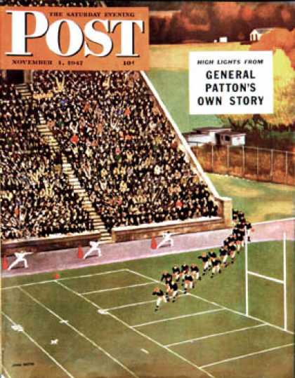 Saturday Evening Post - 1947-11-01: Onto the Field (John Falter)