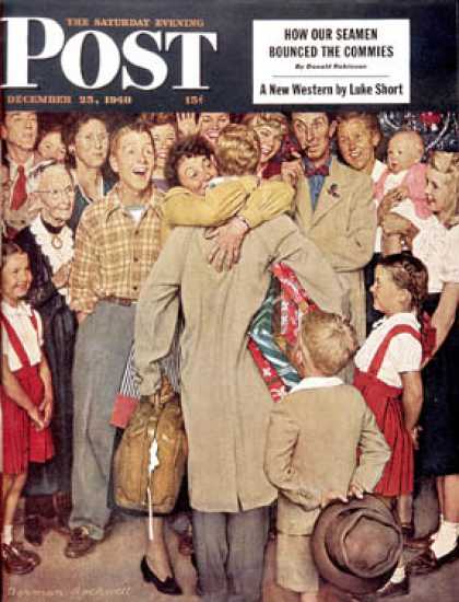 Saturday Evening Post - 1948-12-25: "Christmas Homecoming" (Norman Rockwell)