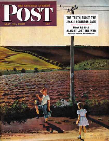 Saturday Evening Post - 1950-05-13: Muddy Walk Home (John Falter)