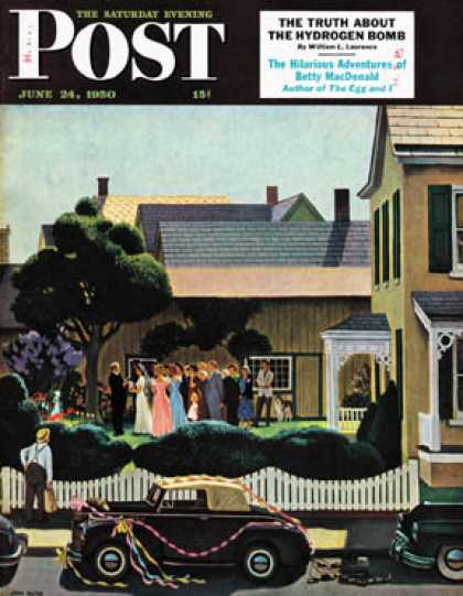 Saturday Evening Post - 1950-06-24: Backyard Wedding (John Falter)