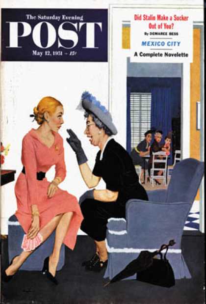 Saturday Evening Post - 1951-05-12: Gossiping Neighbor (George Hughes)