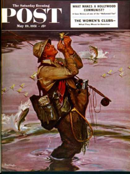 Saturday Evening Post - 1951-05-19: The Fish are Jumping (Mead Schaeffer)