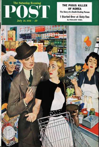 Saturday Evening Post - 1951-07-21: More Money, Honey (George Hughes)