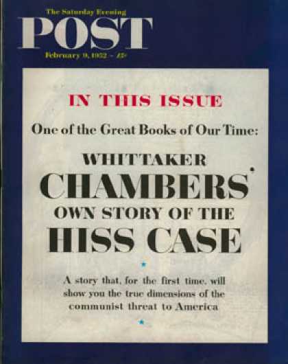Saturday Evening Post - 1952-02-09: HIss Case Headlines (Frank Kilker)