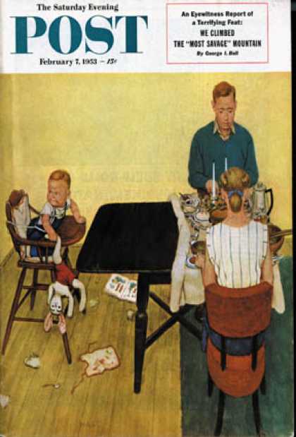 Saturday Evening Post - 1953-02-07: Dinner for Two? (Jack Welch)