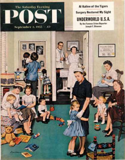 Saturday Evening Post - 1955-09-03: Separation Anxiety (Stevan Dohanos)