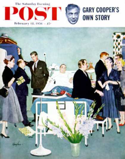 Saturday Evening Post - 1956-02-18: Patient Visitors? (George Hughes)