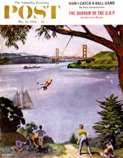 Saturday Evening Post - 1956-05-26: San Francisco Bay Boys (John Falter)