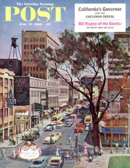 Saturday Evening Post - 1960-06-25: Peachtree Street (John Falter)