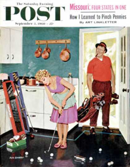 Saturday Evening Post - 1960-09-03: Putting Around in the Kitchen (Richard Sargent)