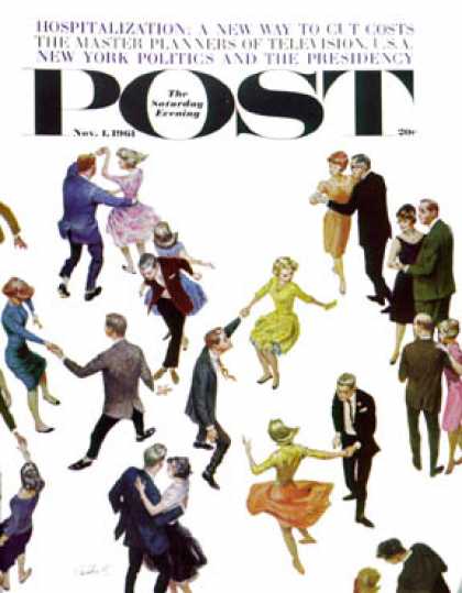 Saturday Evening Post - 1961-11-04: Different Dancing Styles (Thornton Utz)