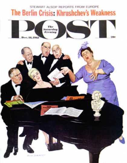 Saturday Evening Post - 1961-12-16: The Fat Lady Sings (Richard Sargent)