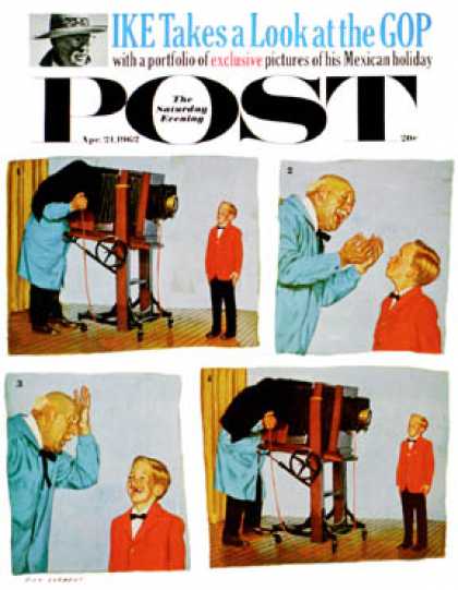 Saturday Evening Post - 1962-04-21: Smile for the Photographer (Richard Sargent)