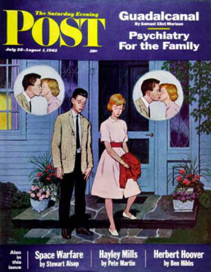 Saturday Evening Post - 1962-07-28: Goodnight Kiss (Amos Sewell)