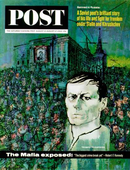 Saturday Evening Post - 1963-08-10: Yevgeny Yevtushenko (Louis Glanzman)
