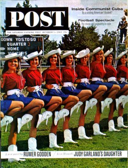 Saturday Evening Post - 1963-10-05: Kilgore College Cheerleaders (Lawrence J. Schiller)