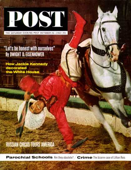 Saturday Evening Post - 1963-10-26: Cossack Stunt Rider (Burt Glinn)