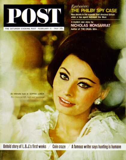 Saturday Evening Post - 1964-02-15: Sophia Loren (Burt Glinn)