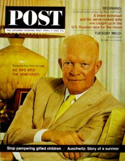 Saturday Evening Post - 1964-04-11: Former President Eisenhower (Lawrence J. Schiller)