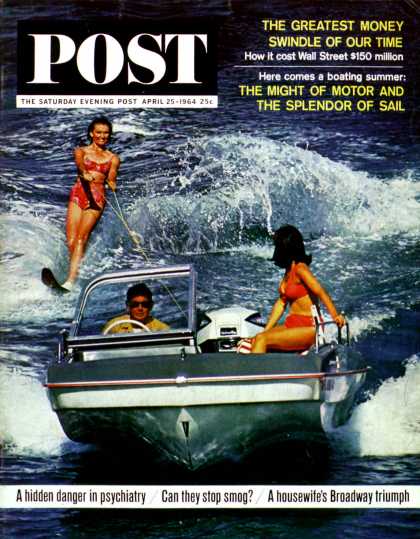 Saturday Evening Post - 1964-04-25: Water Skiing (John Zimmerman)