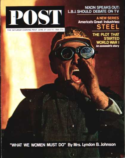 Saturday Evening Post - 1964-06-27: Steel Worker (John Launois)
