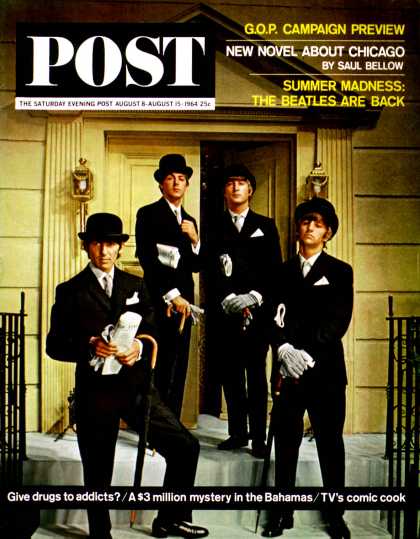 Saturday Evening Post - 1964-08-08: Fleet Street Beatles (John Launois)