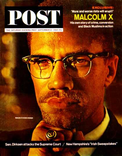Saturday Evening Post - 1964-09-12: Malcolm X (John Launois)