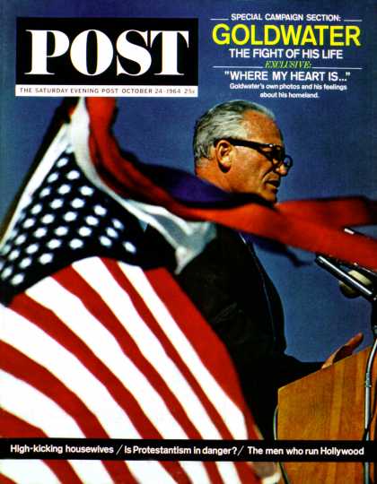 Saturday Evening Post - 1964-10-24: Campaigning Barry Goldwater (Burt Glinn)