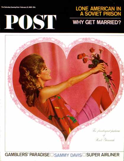 Saturday Evening Post - 1965-02-13: Red Rudi Gernereich Dress (Mark Kauffman)