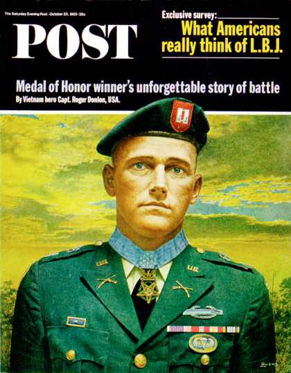 Saturday Evening Post - 1965-10-23: Green Beret Capt. Roger Donlon (Jean L. Huens)