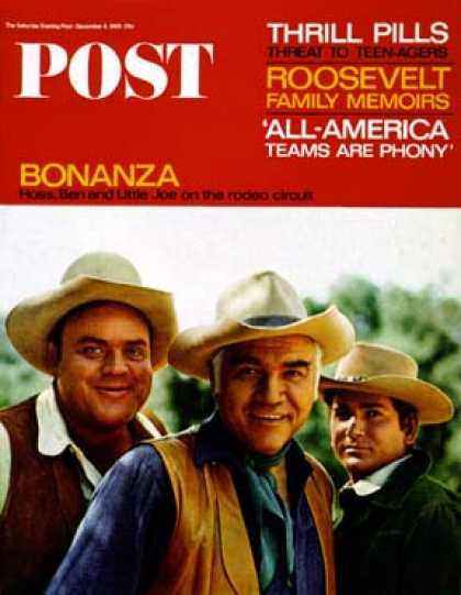 Saturday Evening Post - 1965-12-04: Bonanza Actors (Dan Wynn)