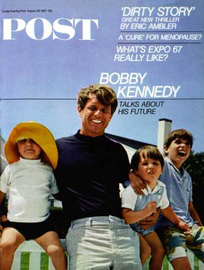 Saturday Evening Post - 1967-08-26: Bobby Kennedy & Kids (Philippe Halsman)