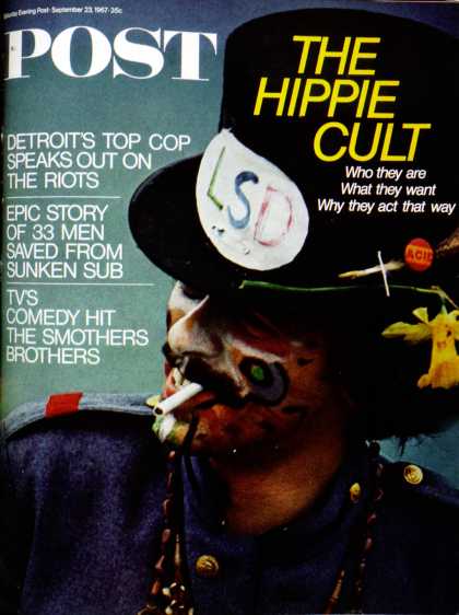 Saturday Evening Post - 1967-09-23: Hippie in Top Hat (Golsong)