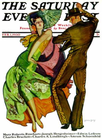 Saturday Evening Post - 1930-02-01: The Flamenco (McClelland Barclay)