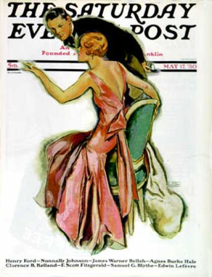 Saturday Evening Post - 1930-05-17: Engaged Couple (John LaGatta)