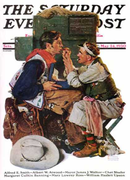 Saturday Evening Post - 1930-05-24: "Gary Cooper as 'The Texan'" (Norman Rockwell)