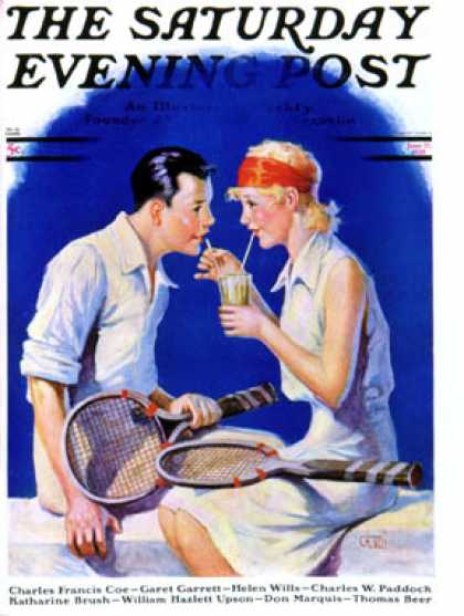 Saturday Evening Post - 1930-06-21: Tennis Couple (James C. McKell)