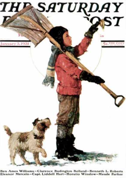 Saturday Evening Post - 1931-01-03: Snow Shoveler (Eugene Iverd)