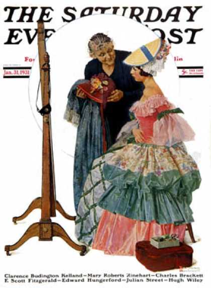Saturday Evening Post - 1931-01-31: "Dressmaker" (Norman Rockwell)