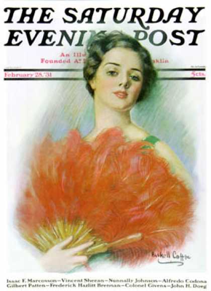 Saturday Evening Post - 1931-02-28: Red Feathered Fan (W.H. Coffin)